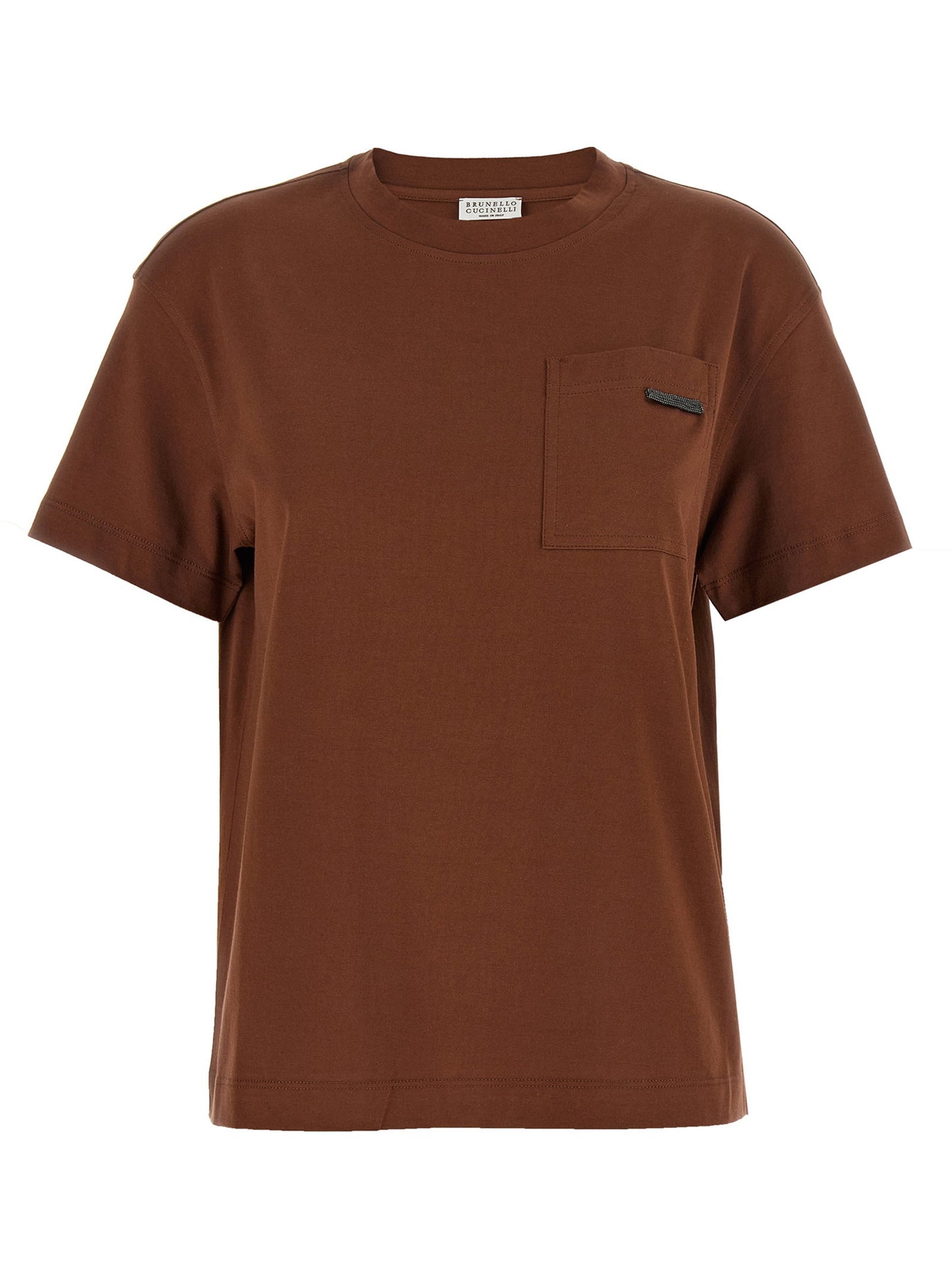 Brunello Cucinelli Shiny Tab T-shirt