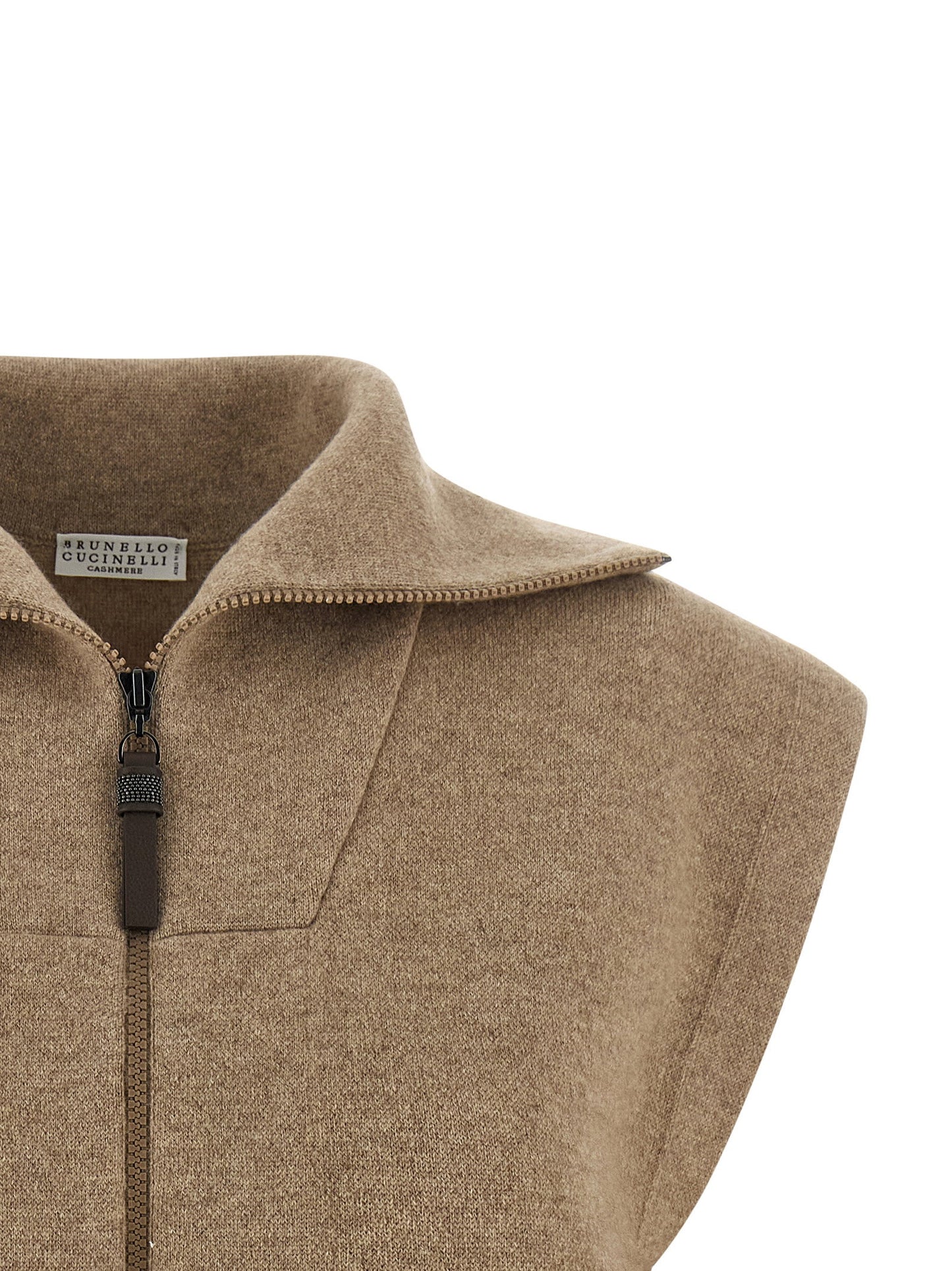 Brunello Cucinelli Shiny Zipper Pull Vest