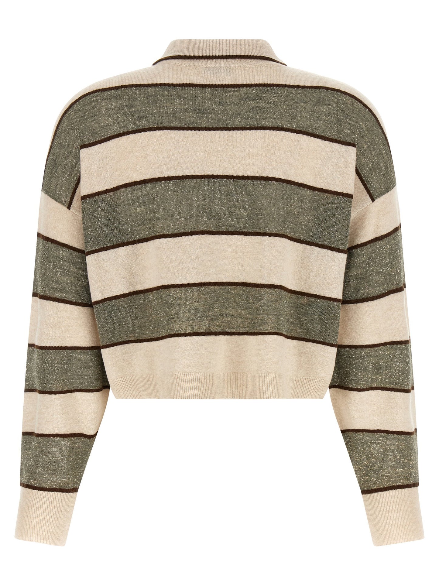 Brunello Cucinelli Sparkling Stripes Polo Shirt