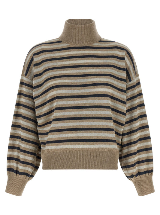 Brunello Cucinelli Sparkling Stripes Sweater