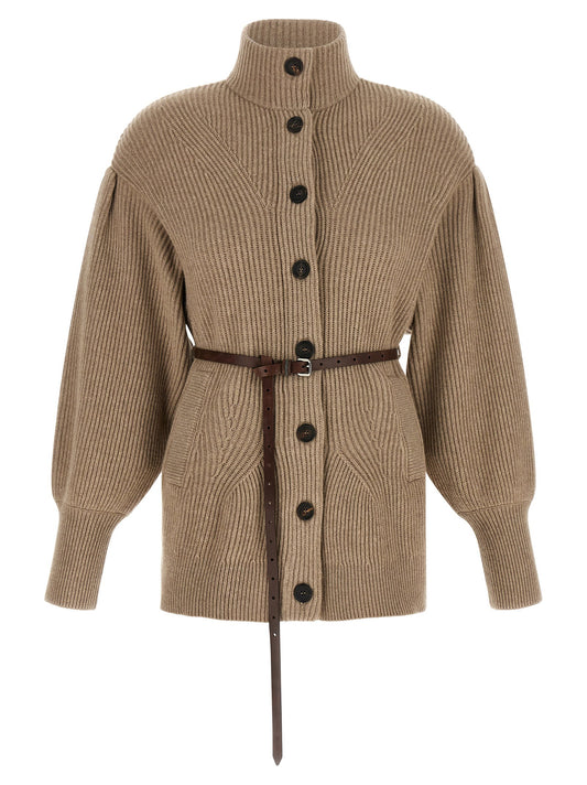 Brunello Cucinelli English Half-ribbed Cardigan