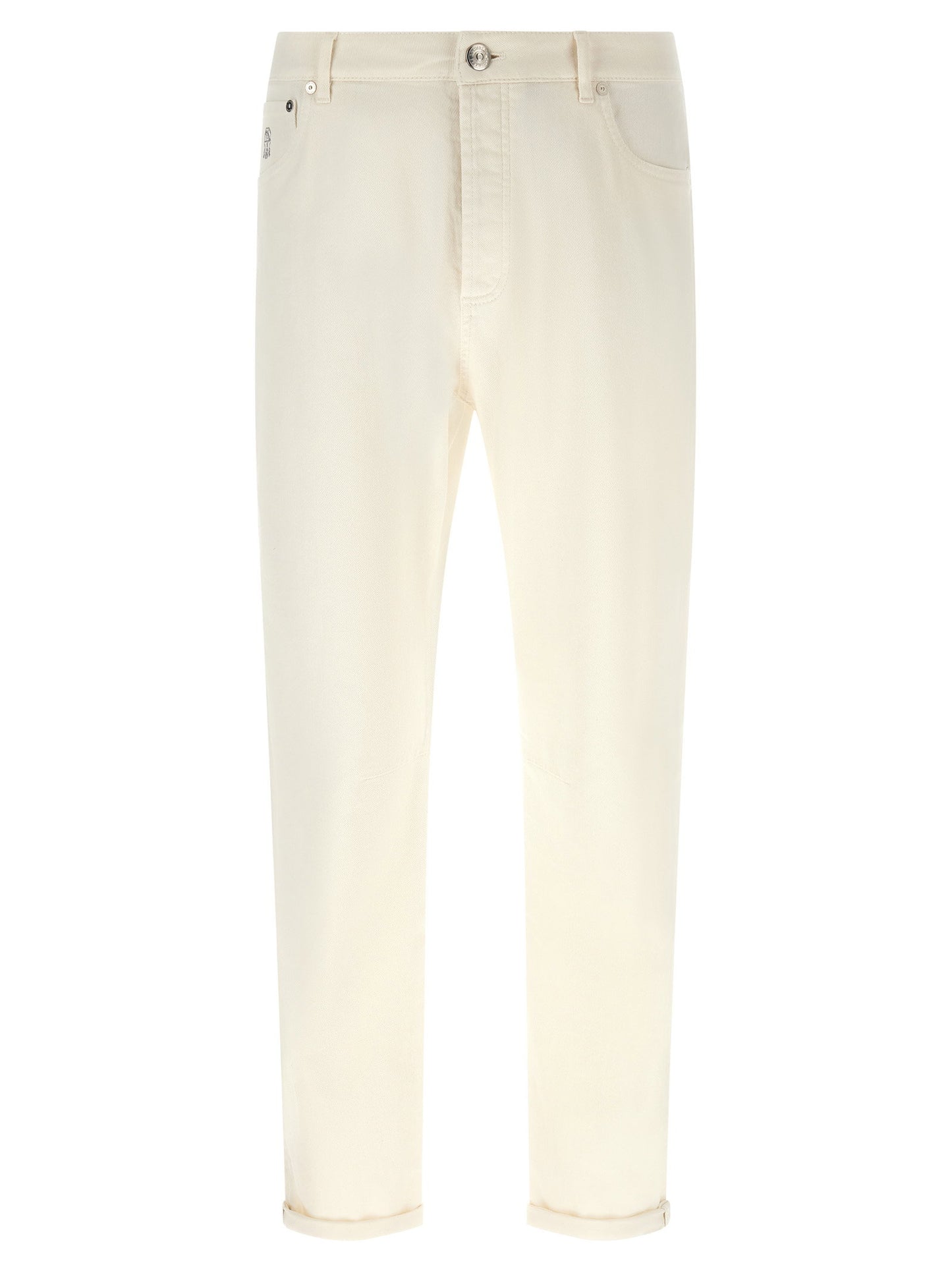 Brunello Cucinelli Logo Embroidery Jeans
