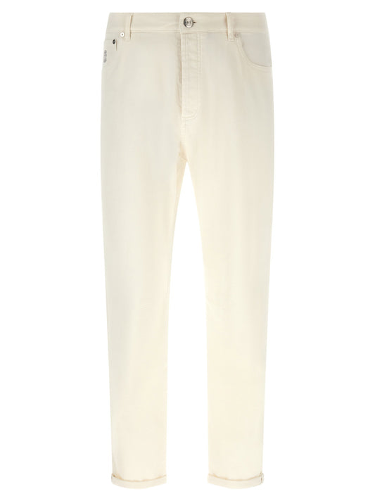 Brunello Cucinelli Logo Embroidery Jeans