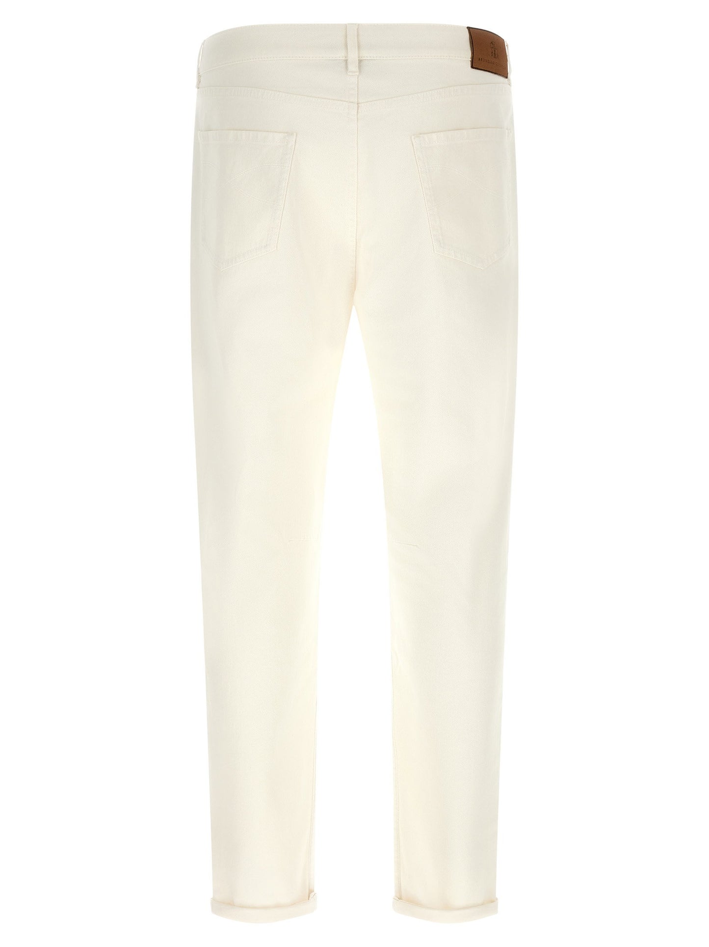 Brunello Cucinelli Logo Embroidery Jeans
