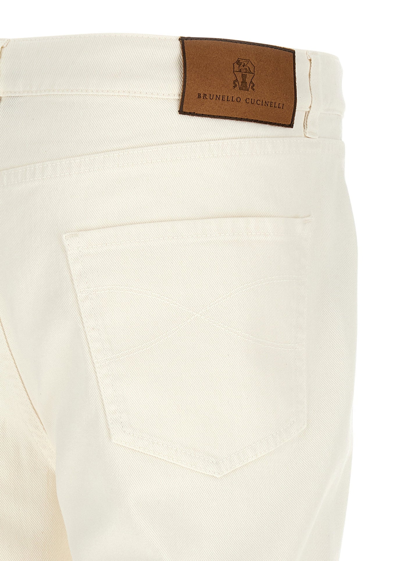 Brunello Cucinelli Logo Embroidery Jeans