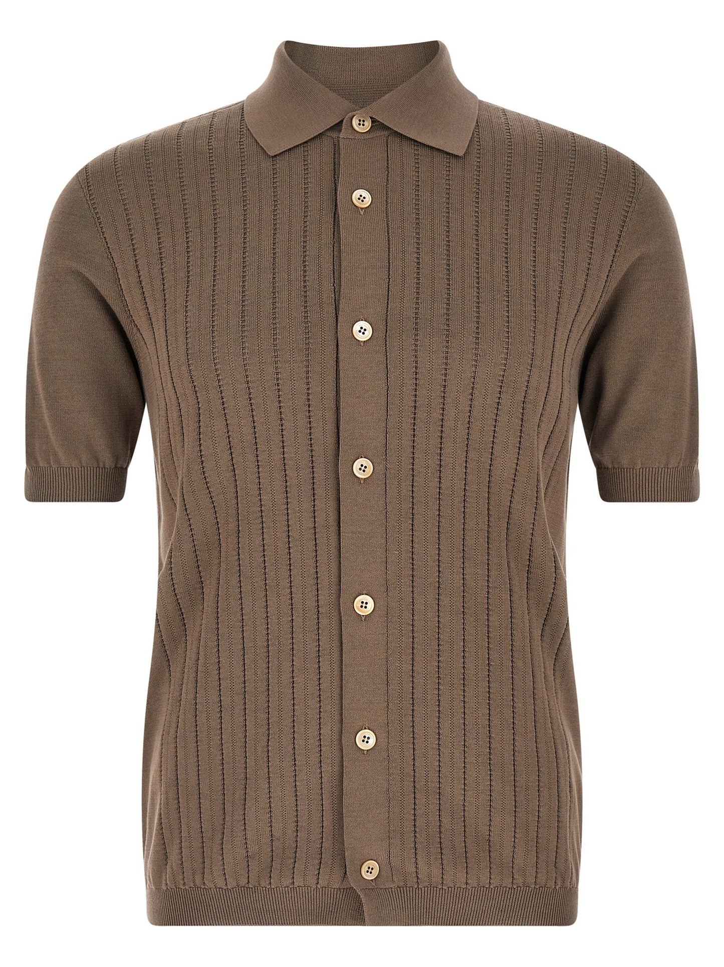 Brunello Cucinelli Operated Ribbed Shirt