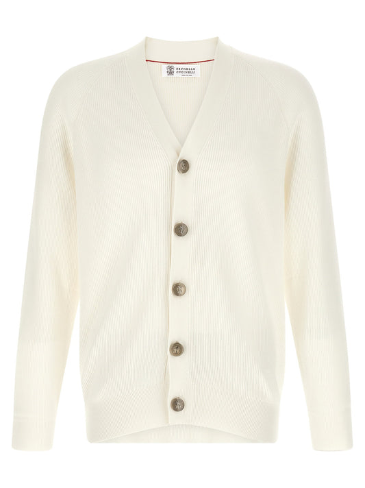 Brunello Cucinelli English Ribbed Cardigan
