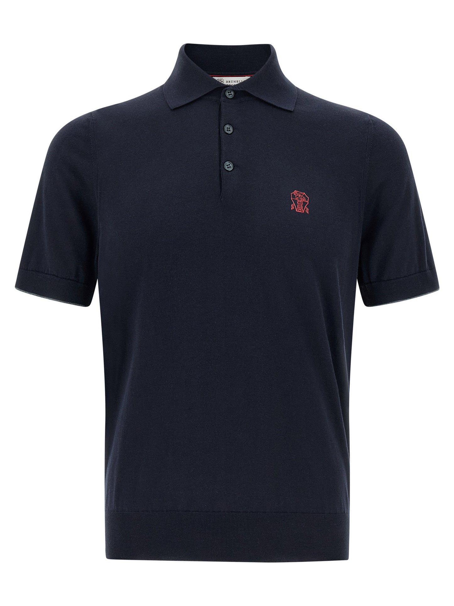 Brunello Cucinelli Logo Embroidery Polo Shirt