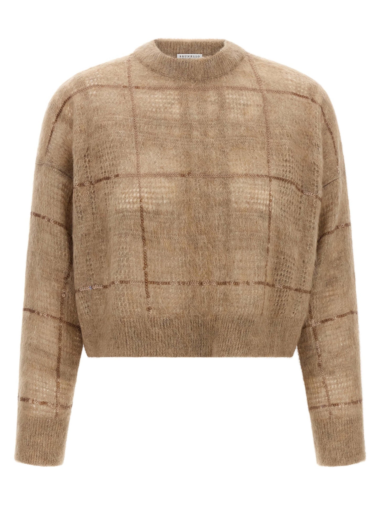 Brunello Cucinelli Sequin Check Sweater