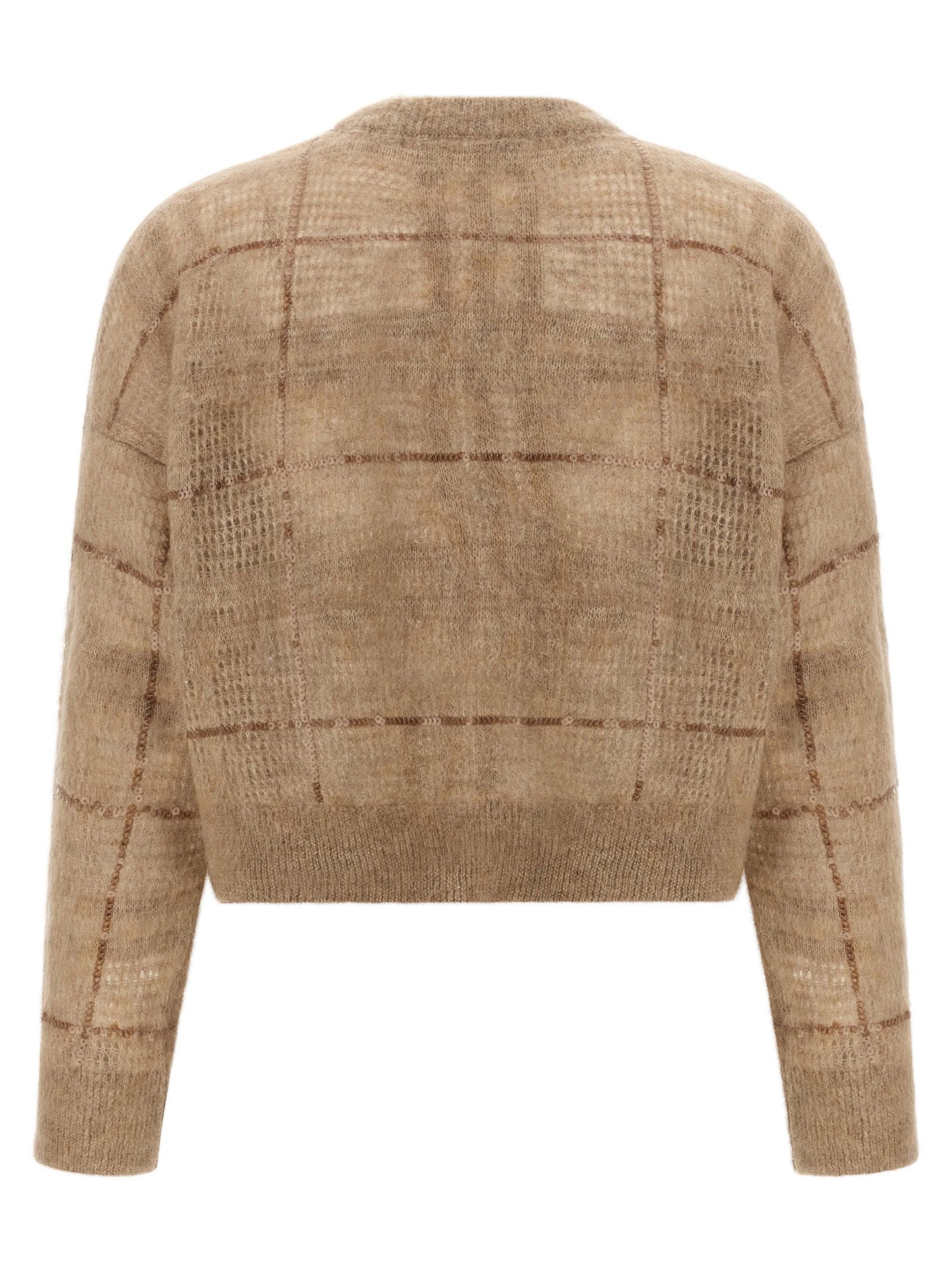 Brunello Cucinelli Sequin Check Sweater