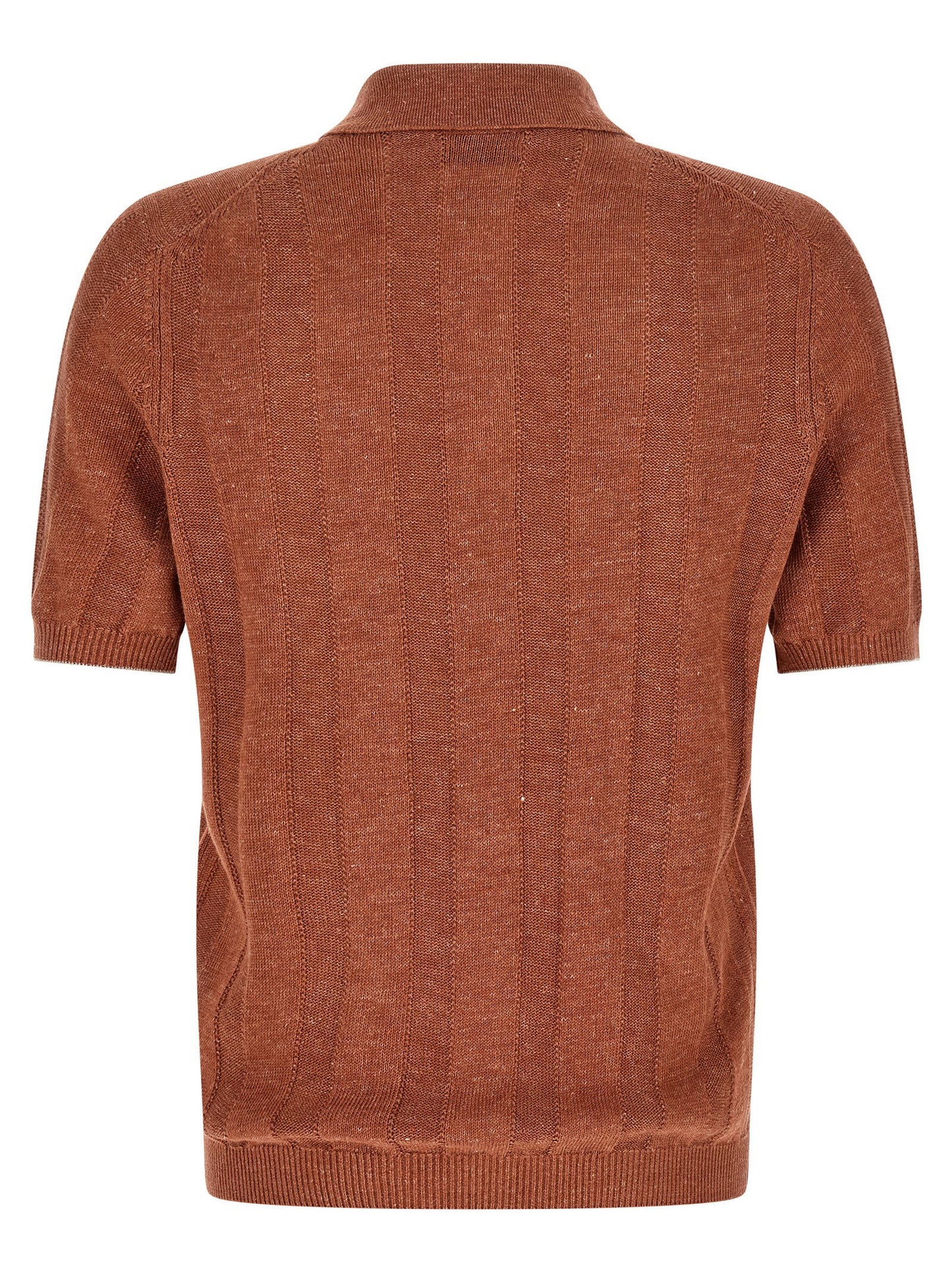 Brunello Cucinelli Wide Ribbed Polo Shirt