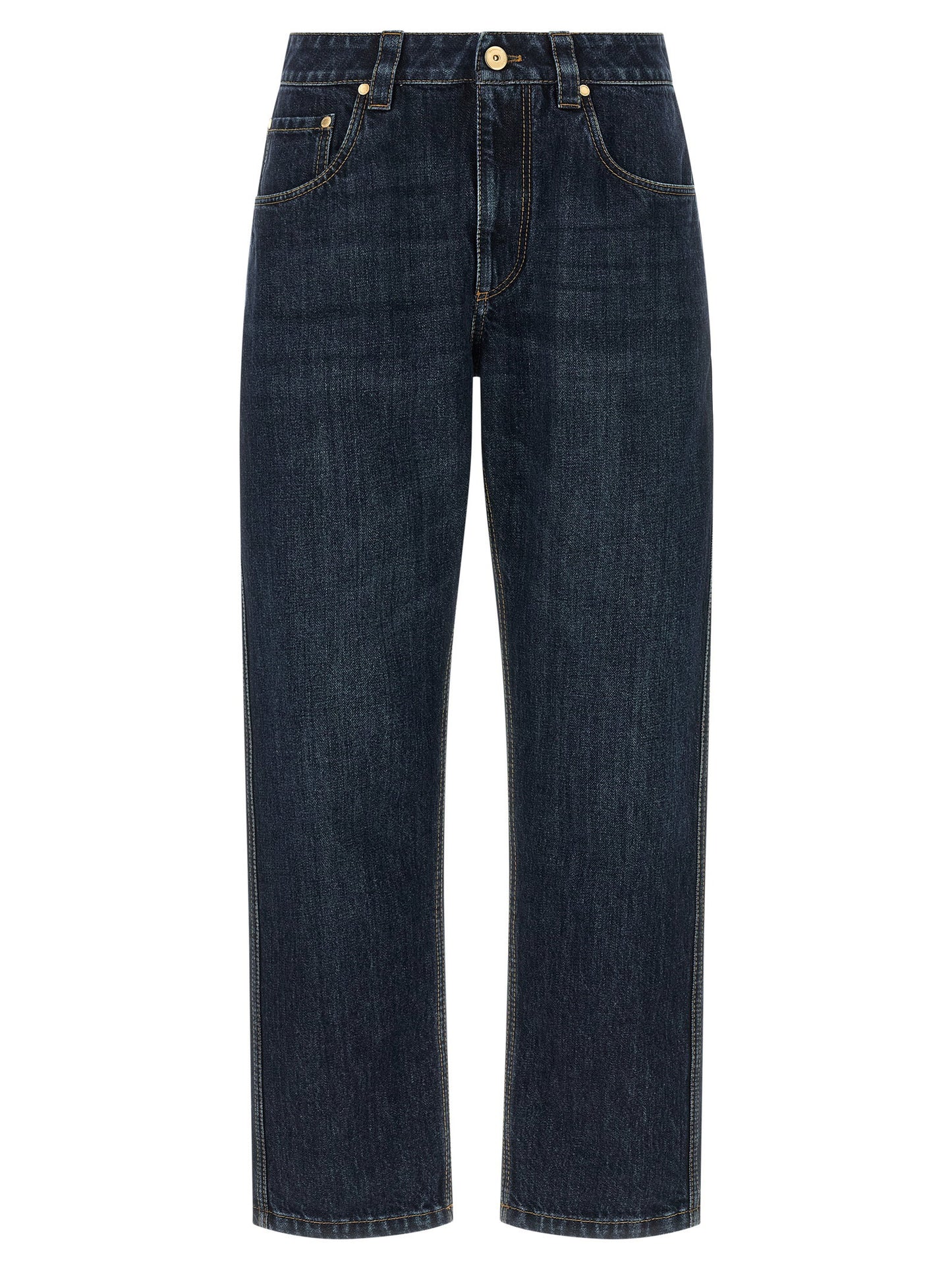 Brunello Cucinelli Shiny Bartack Jeans
