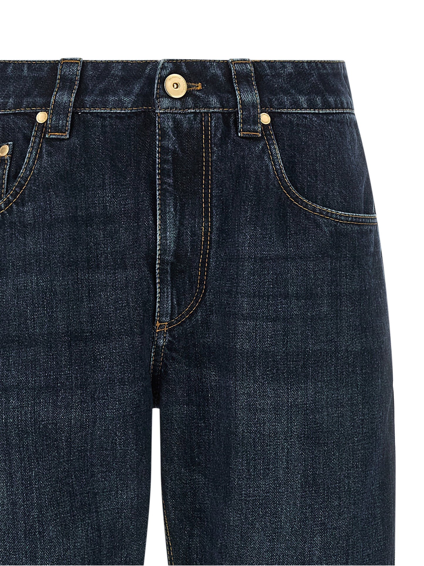 Brunello Cucinelli Shiny Bartack Jeans