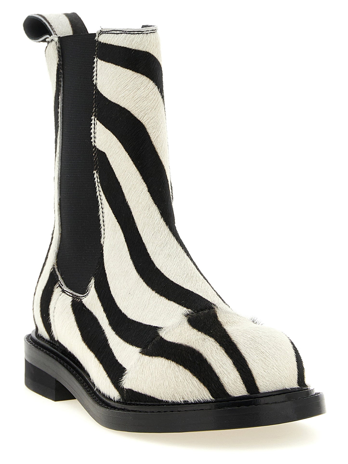 Moschino Zebra Pony Ankle Boots