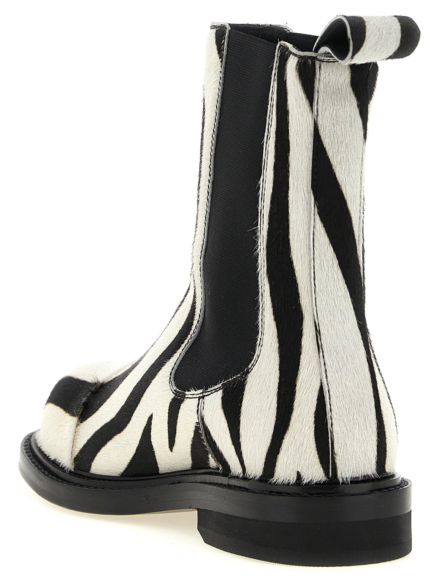 Moschino Zebra Pony Ankle Boots