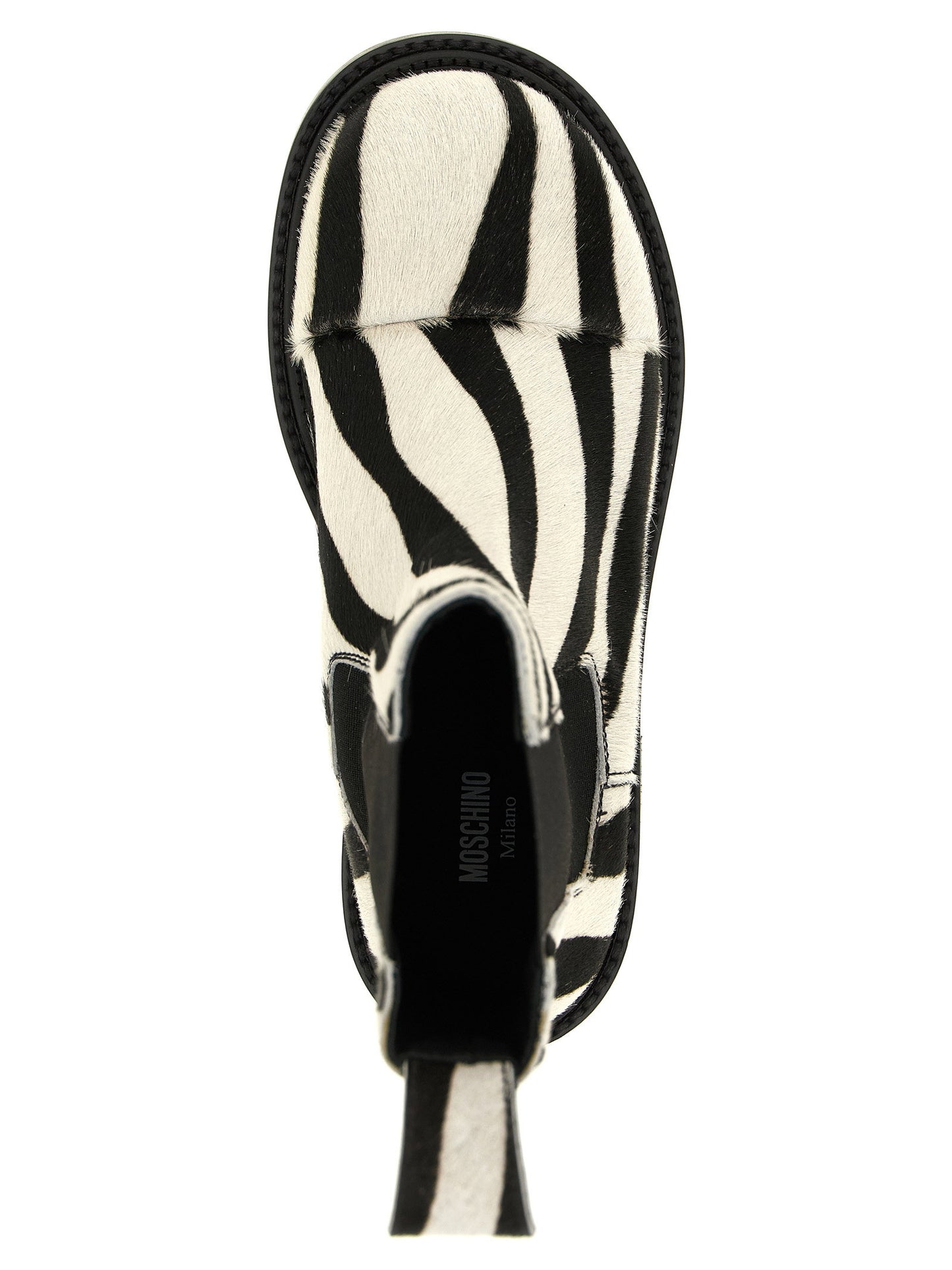 Moschino Zebra Pony Ankle Boots