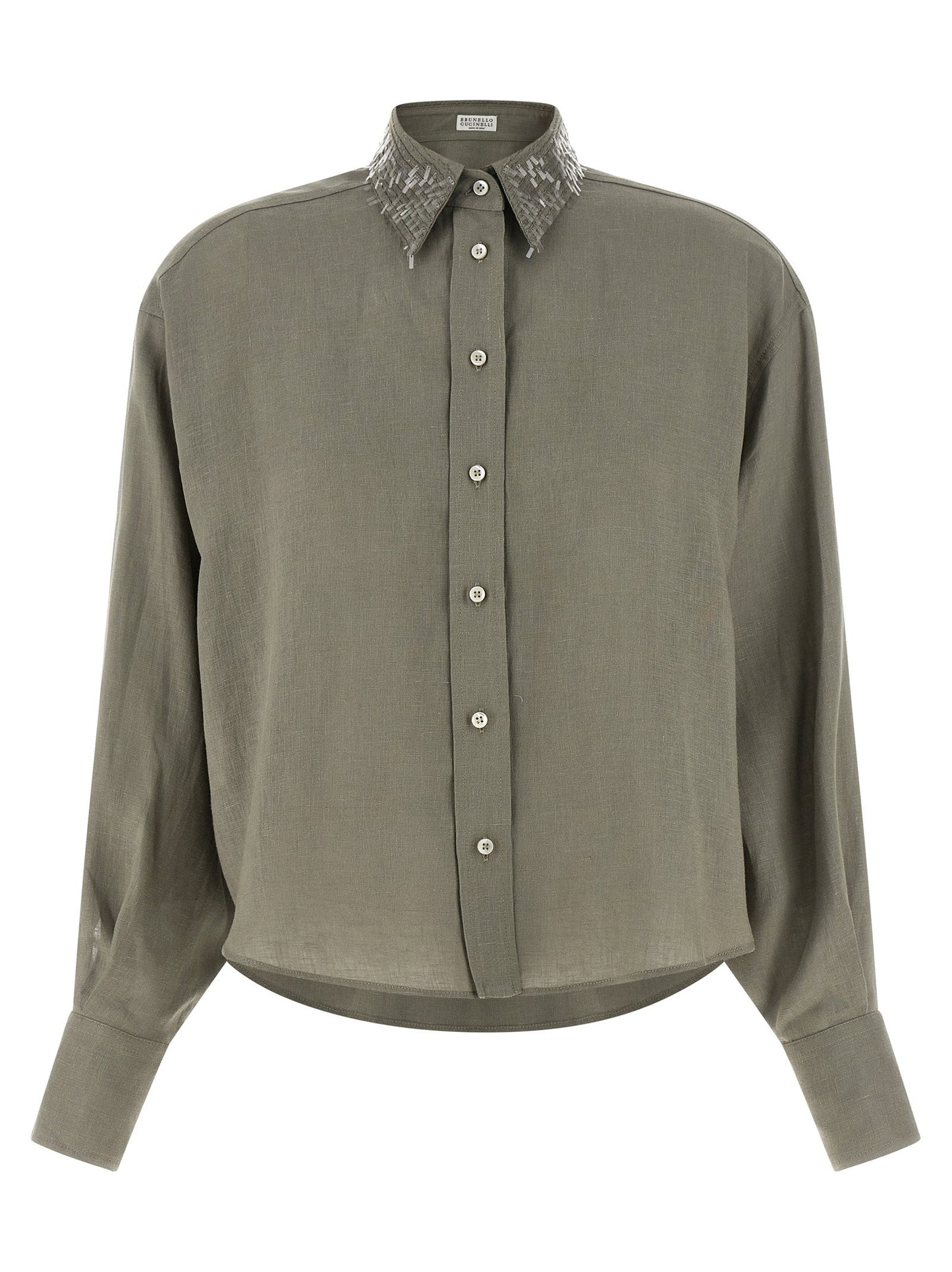 Brunello Cucinelli Sequin Collar Shirt