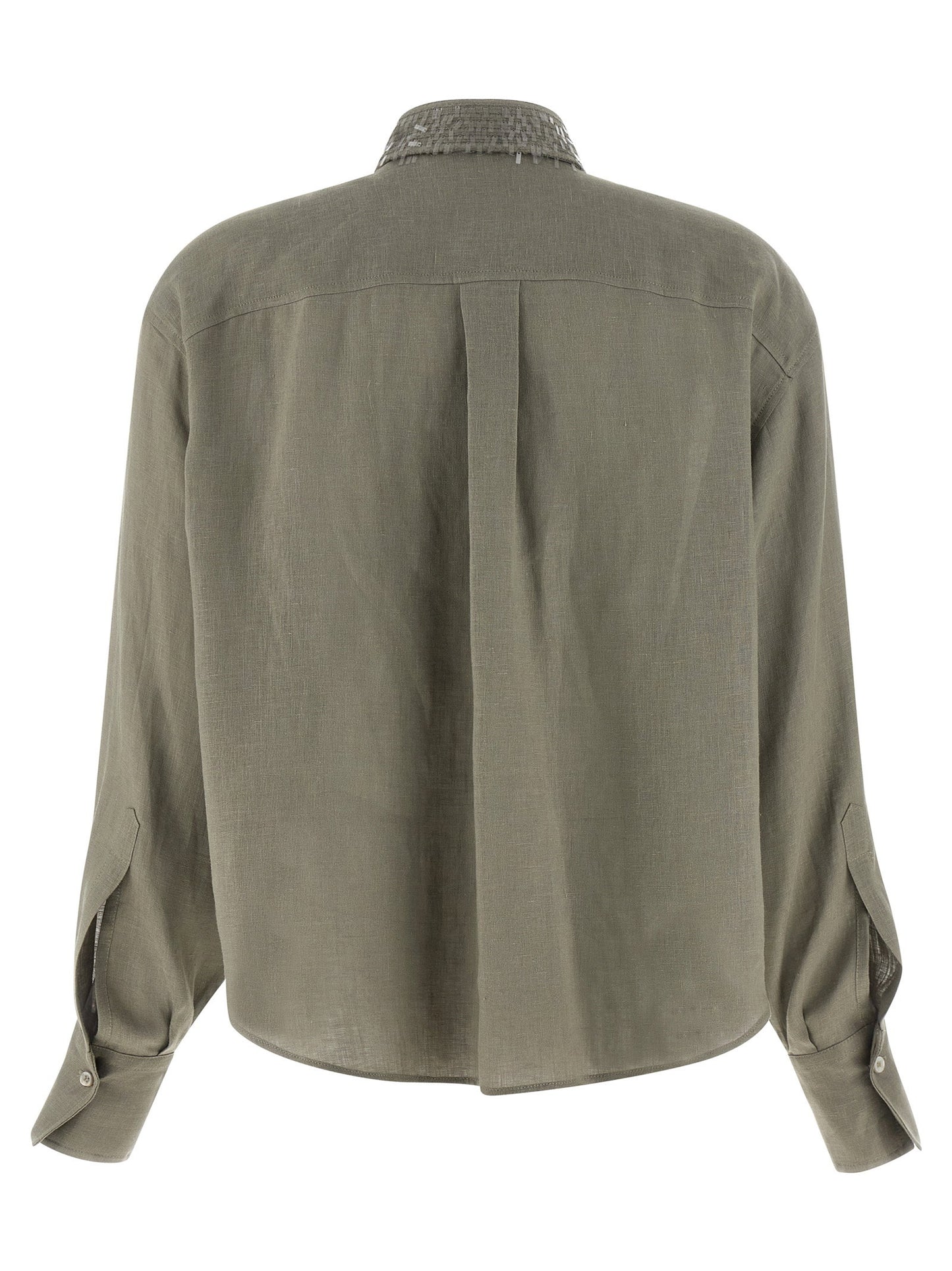 Brunello Cucinelli Sequin Collar Shirt