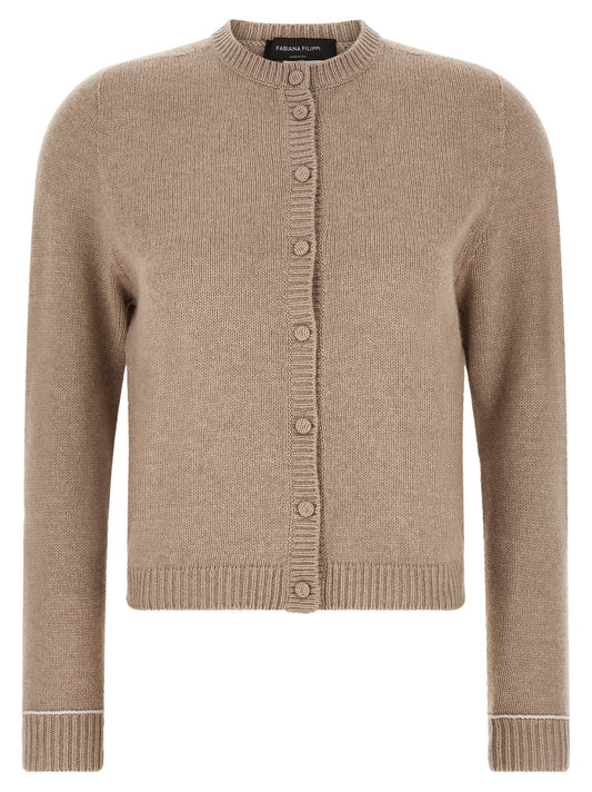 Fabiana Filippi Covered Buttons Cardigan
