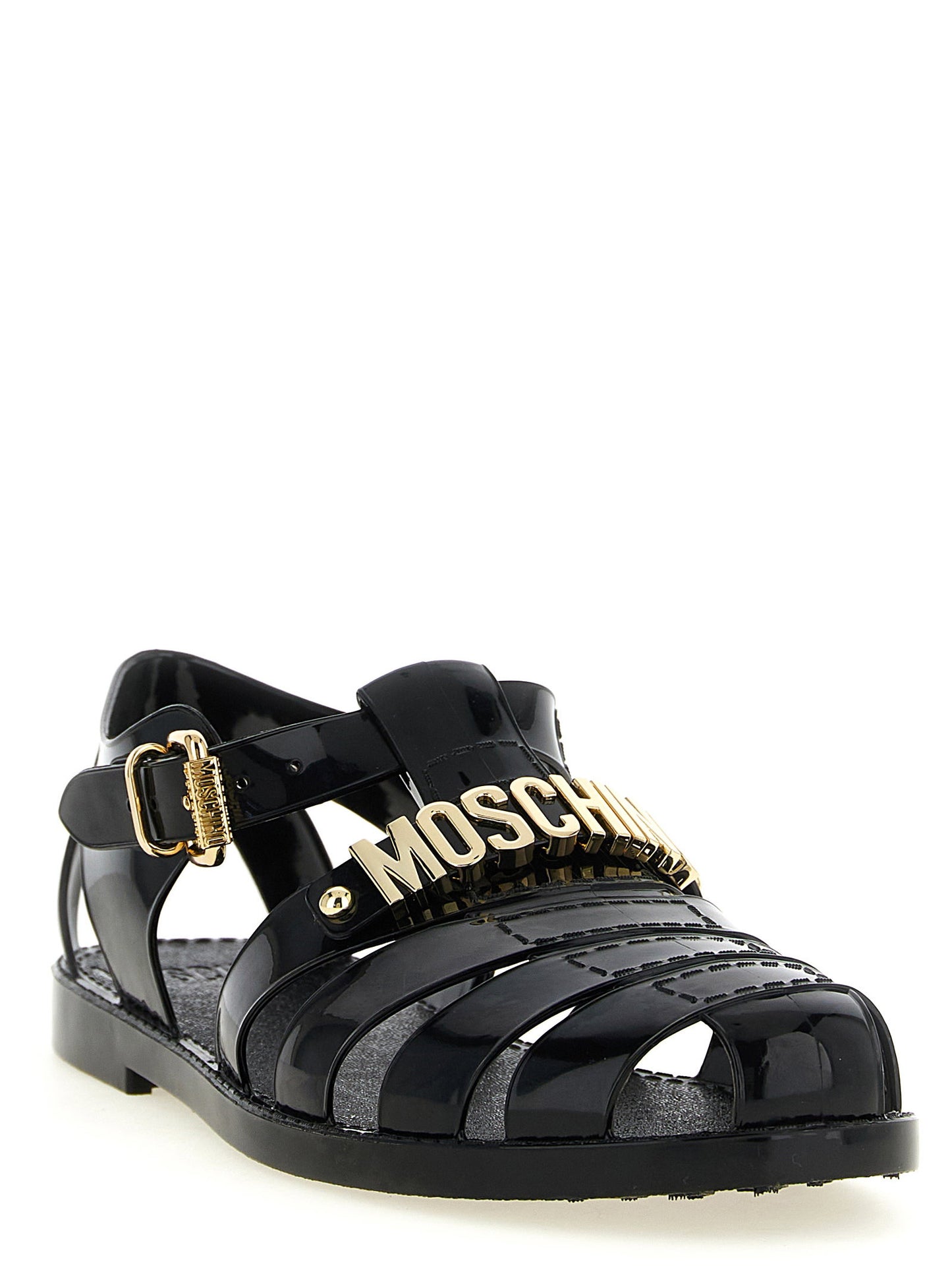 Moschino Jelly Sandals With Lettering Logo