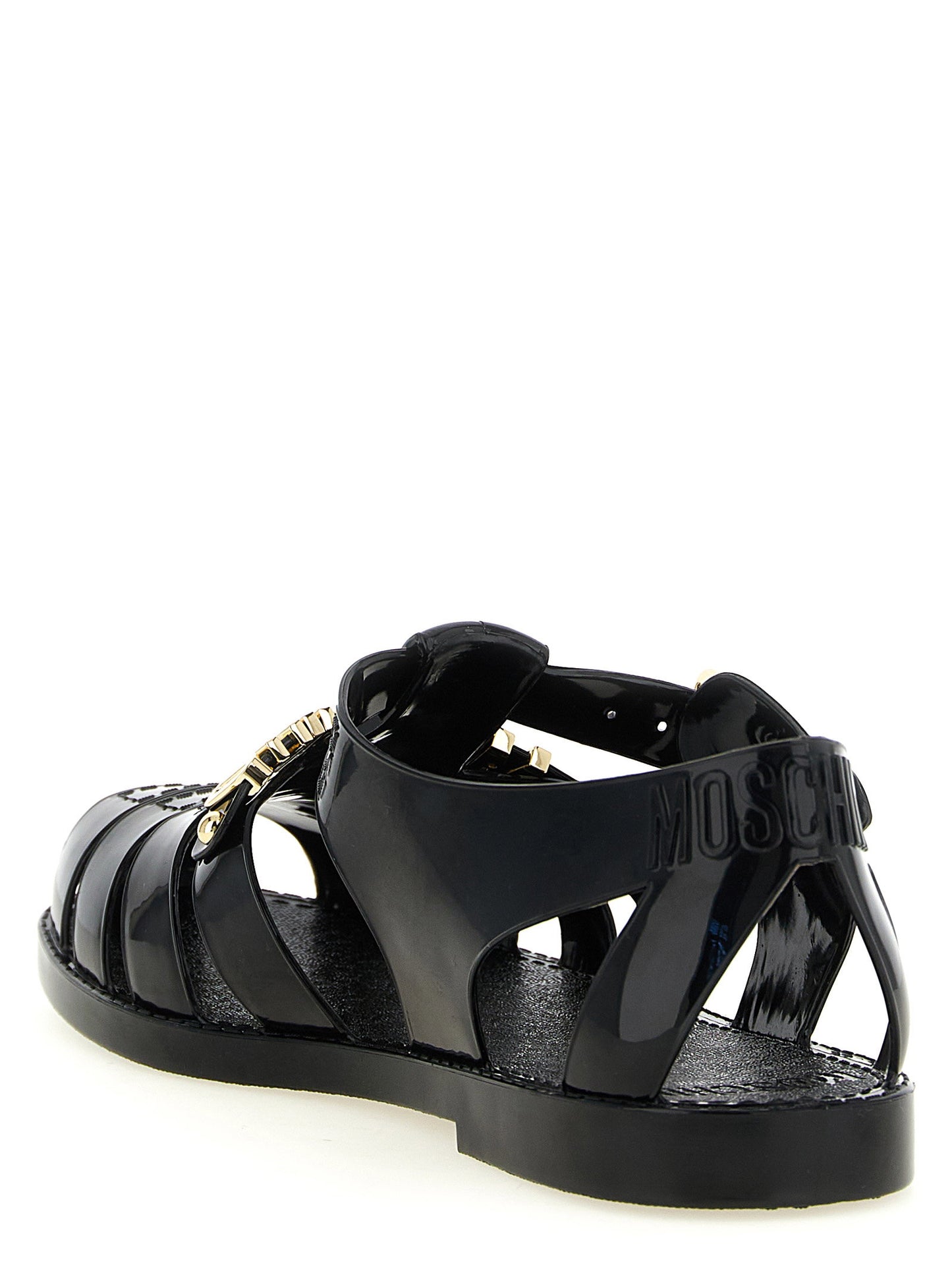Moschino Jelly Sandals With Lettering Logo