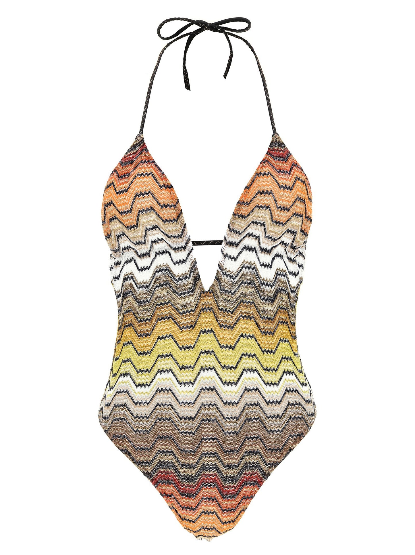 Missoni Greek Pattern One-piece Swimsuit