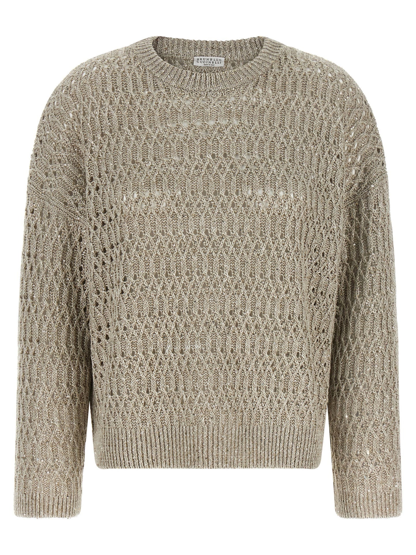 Brunello Cucinelli Dazzling Braids Sweater
