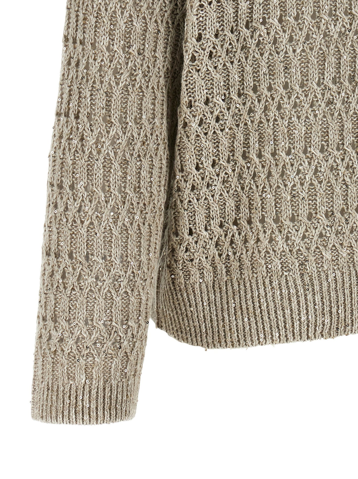 Brunello Cucinelli Dazzling Braids Sweater