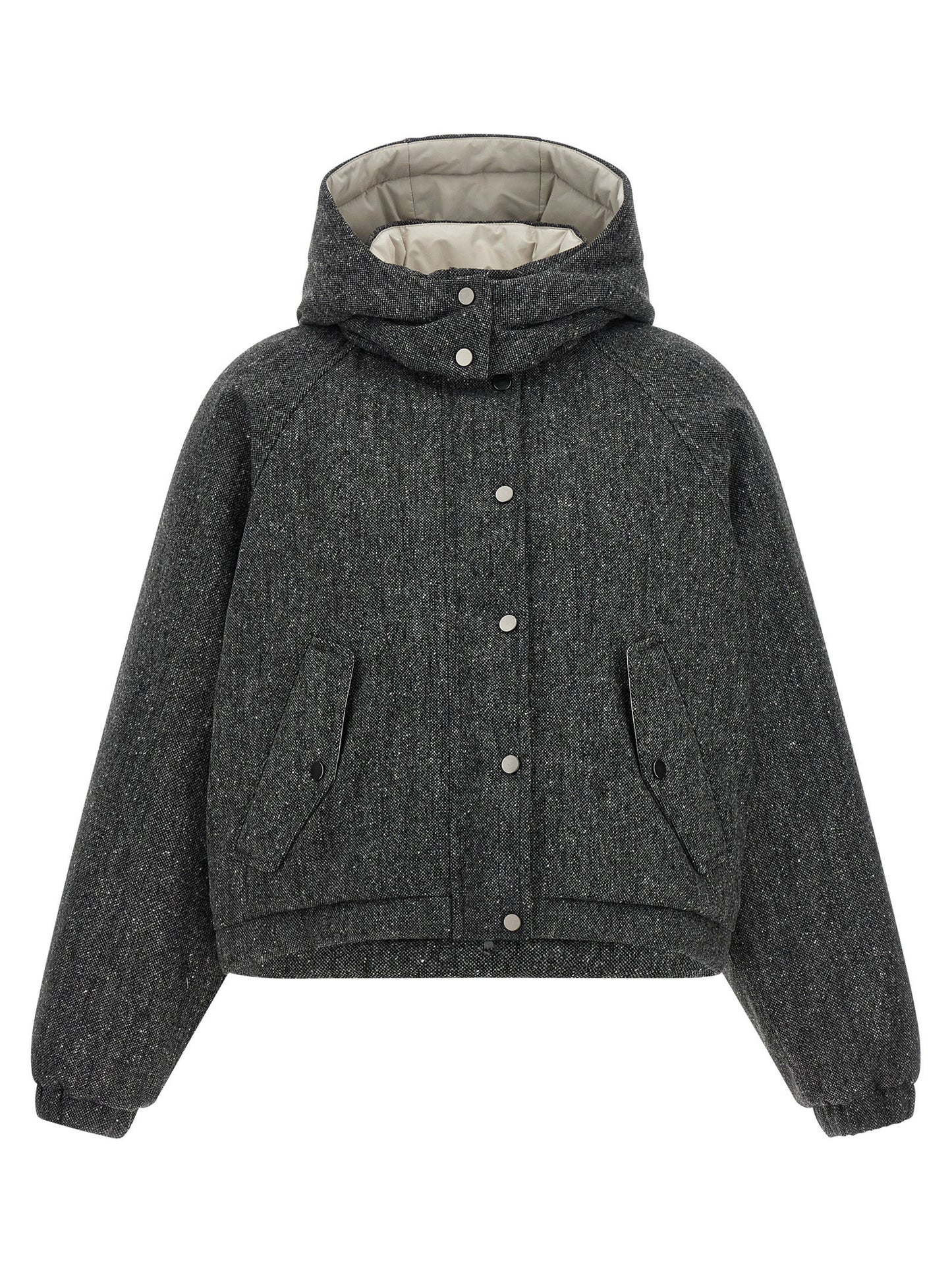 Brunello Cucinelli Shiny Zipper Pull Down Jacket