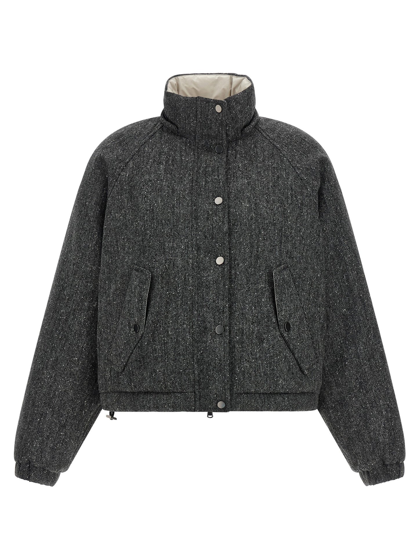 Brunello Cucinelli Shiny Zipper Pull Down Jacket