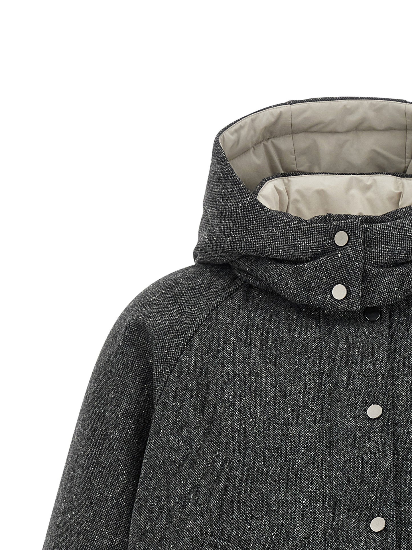 Brunello Cucinelli Shiny Zipper Pull Down Jacket
