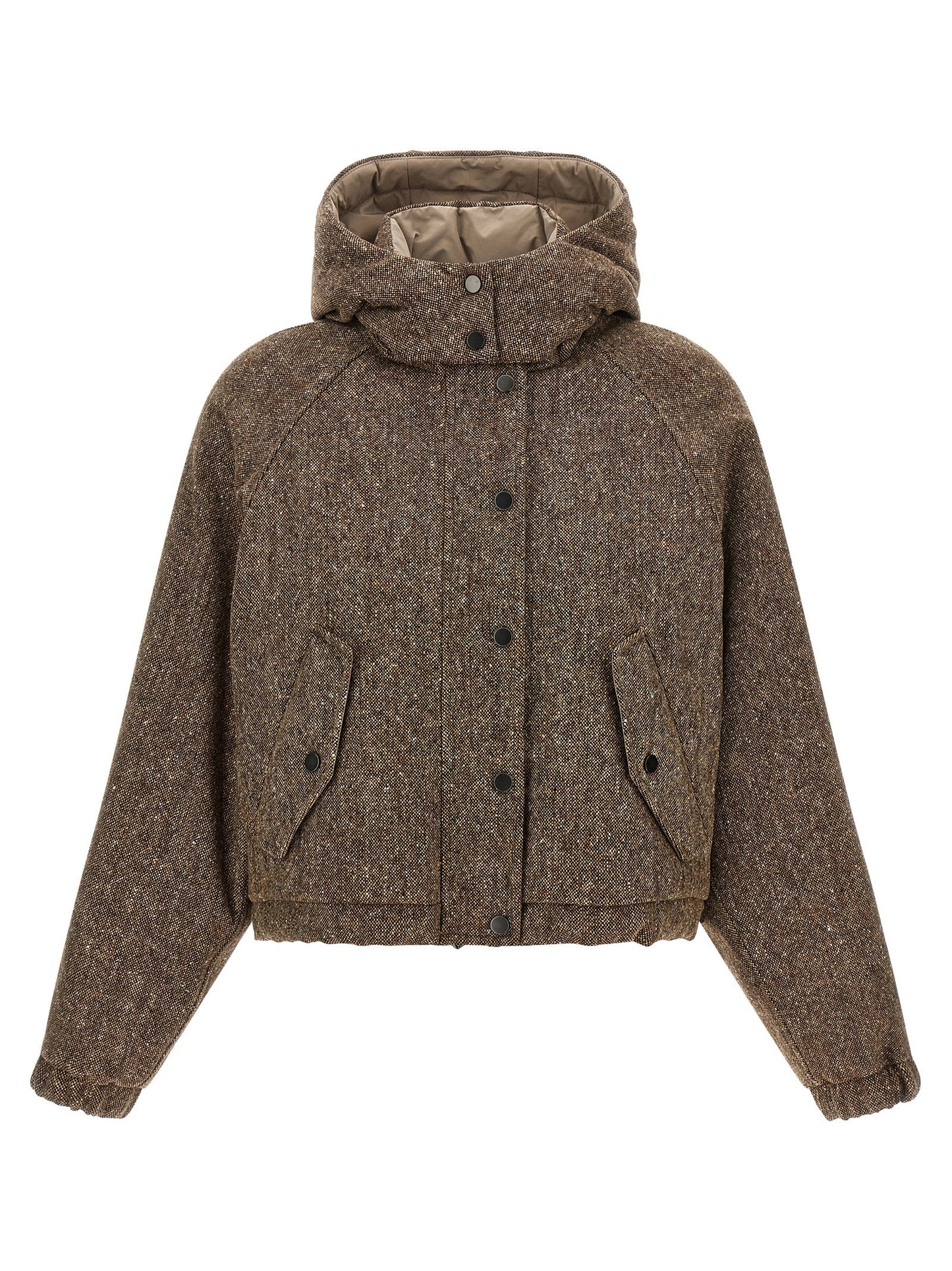 Brunello Cucinelli Donegal Tweed Down Jacket