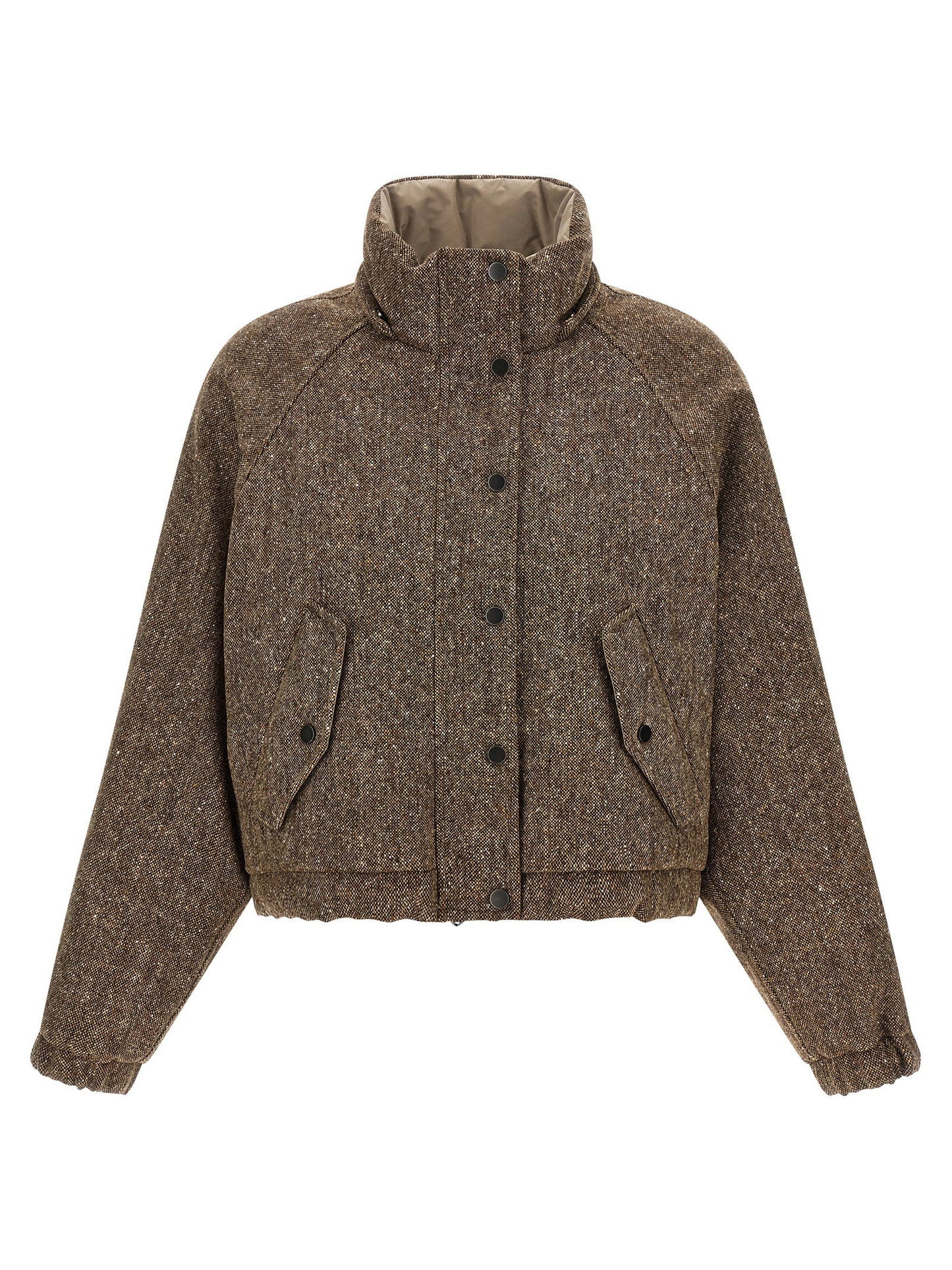 Brunello Cucinelli Donegal Tweed Down Jacket