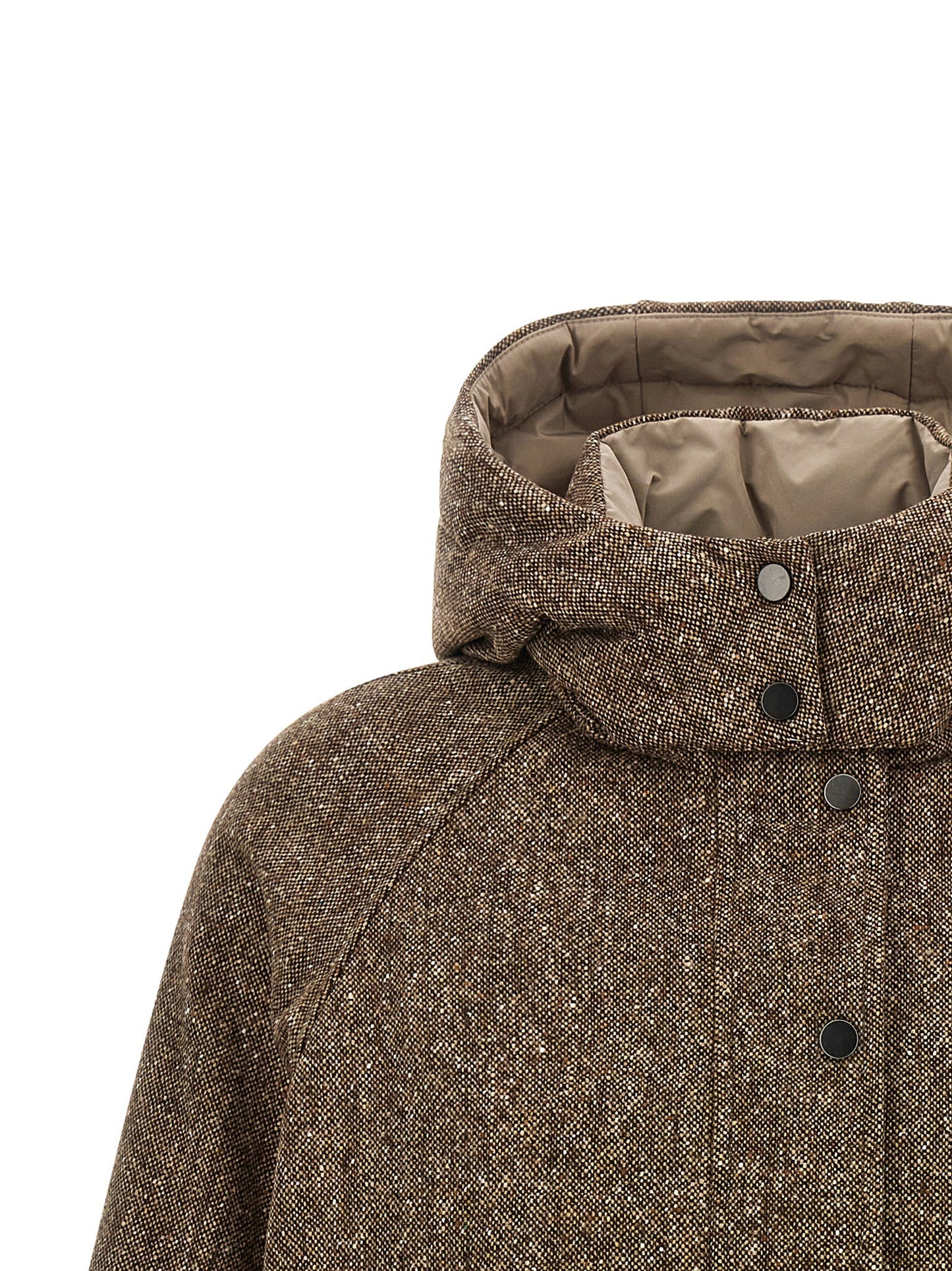 Brunello Cucinelli Donegal Tweed Down Jacket