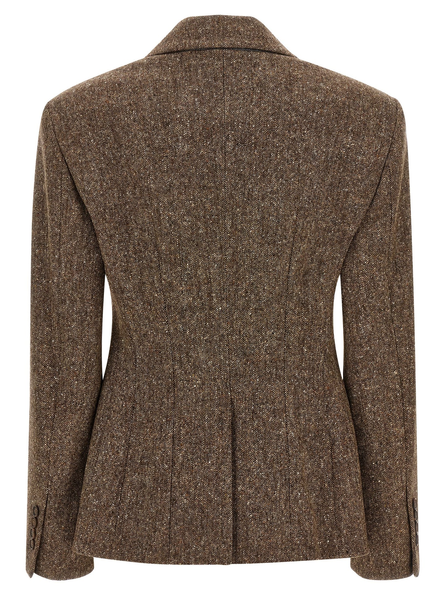 Brunello Cucinelli Donegal Wool Double-breasted Blazer
