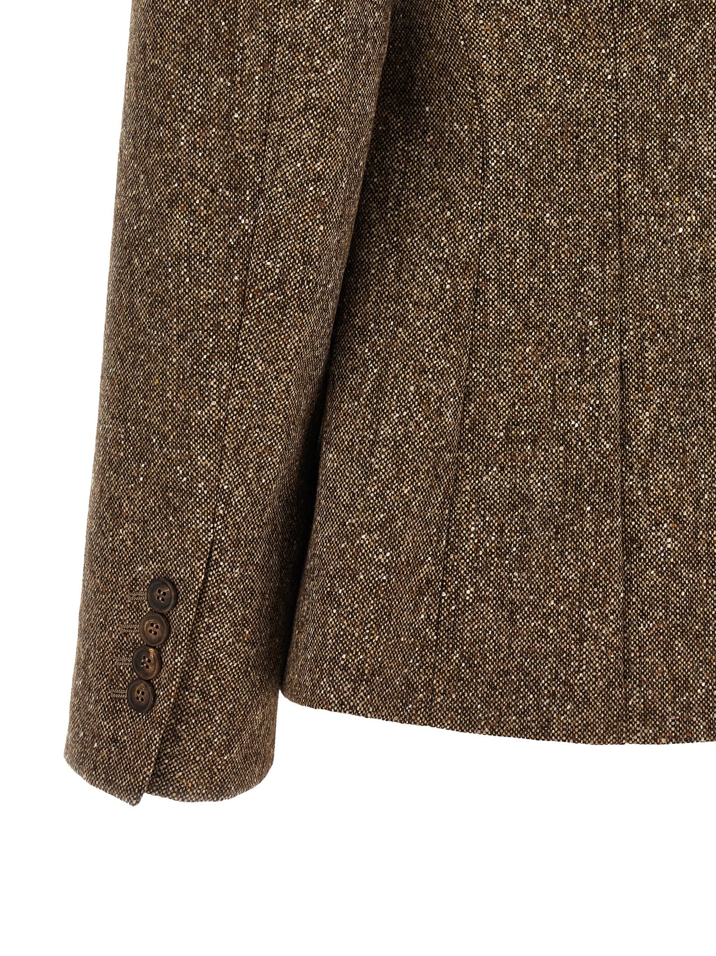 Brunello Cucinelli Donegal Wool Double-breasted Blazer