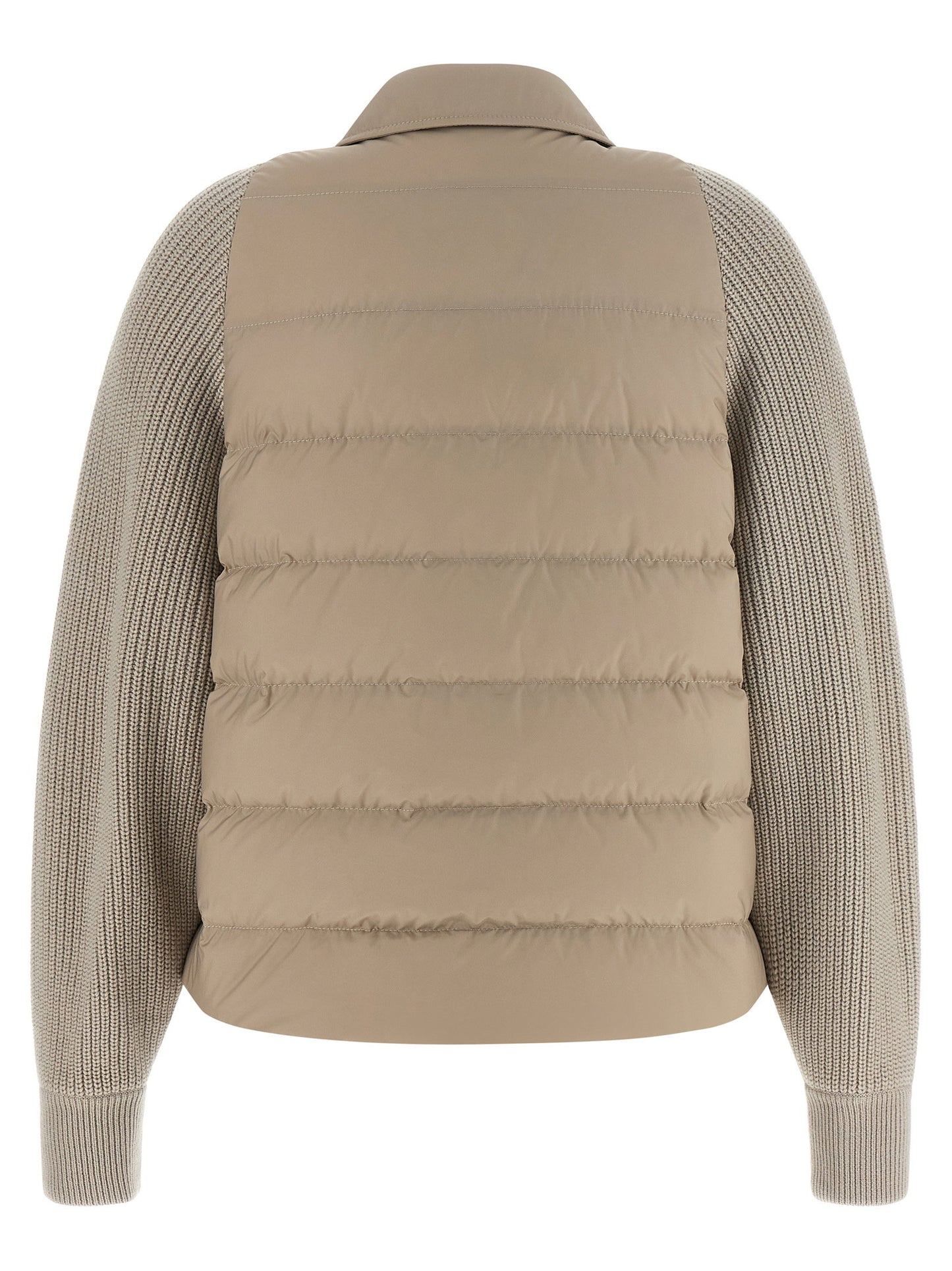 Brunello Cucinelli Shiny Flap Detail Down Jacket