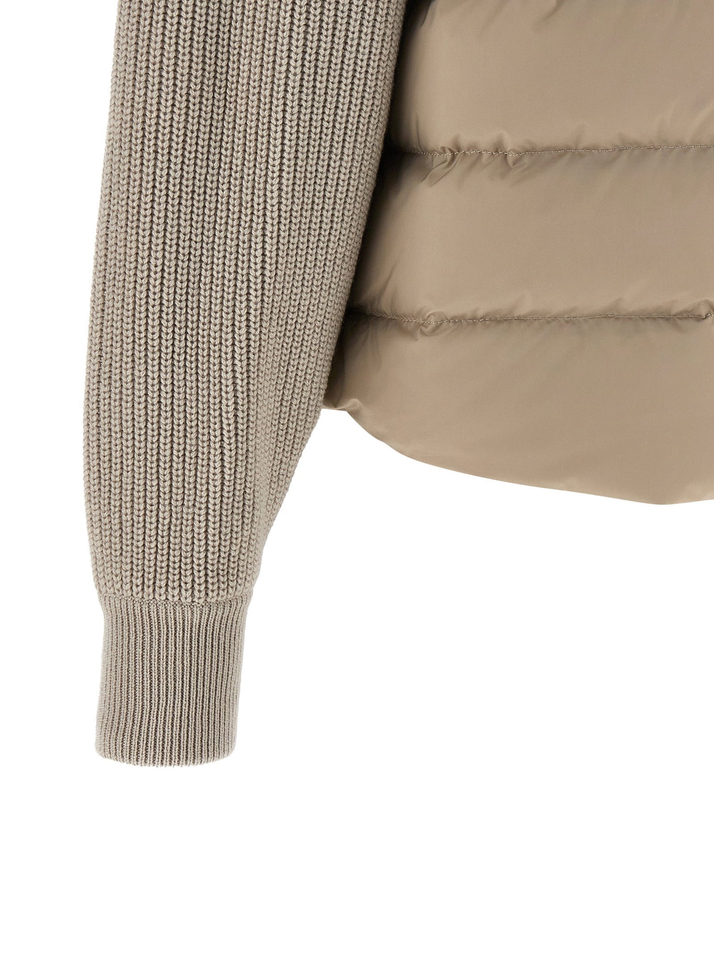 Brunello Cucinelli Shiny Flap Detail Down Jacket