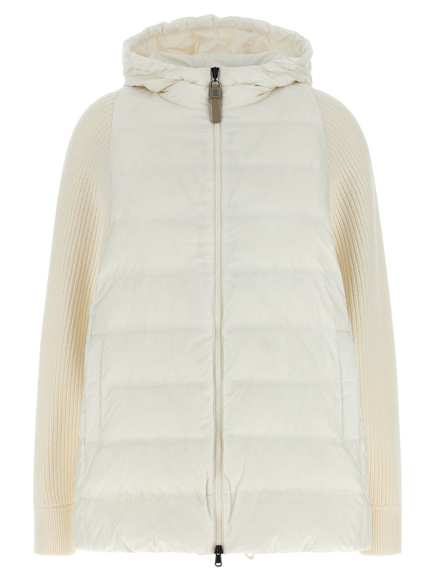 Brunello Cucinelli Shiny Zipper Pull Down Jacket
