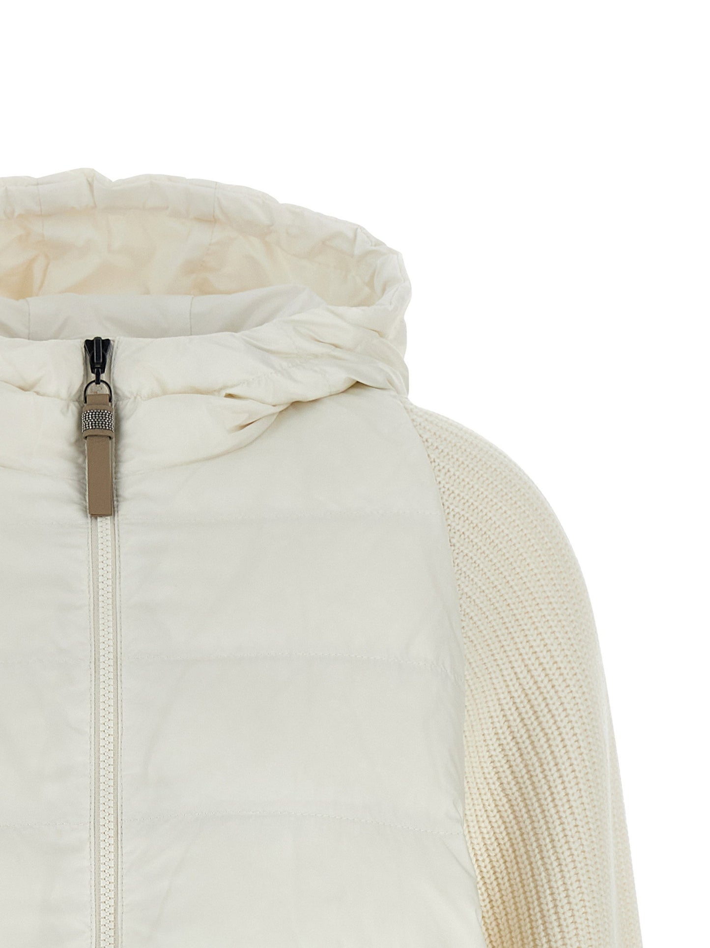 Brunello Cucinelli Shiny Zipper Pull Down Jacket