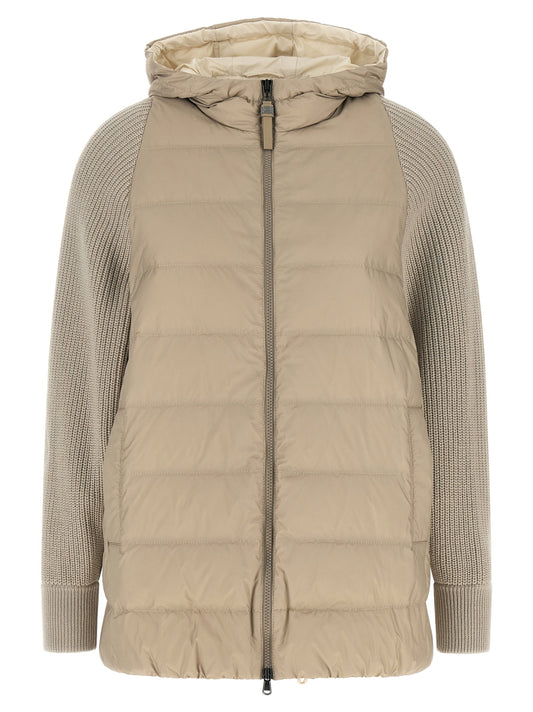 Brunello Cucinelli Shiny Zipper Pull Down Jacket