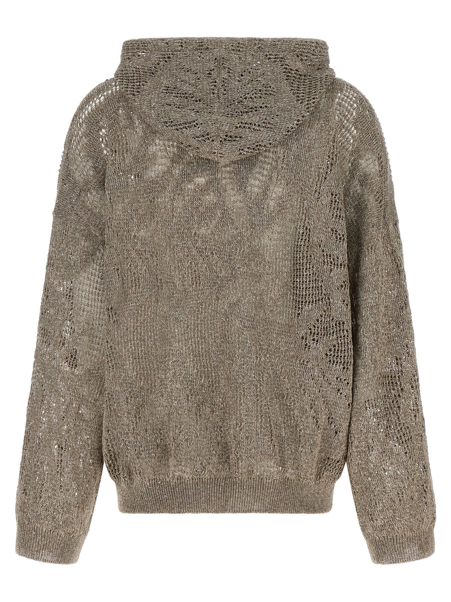 Brunello Cucinelli Openwork Hooded Sweater
