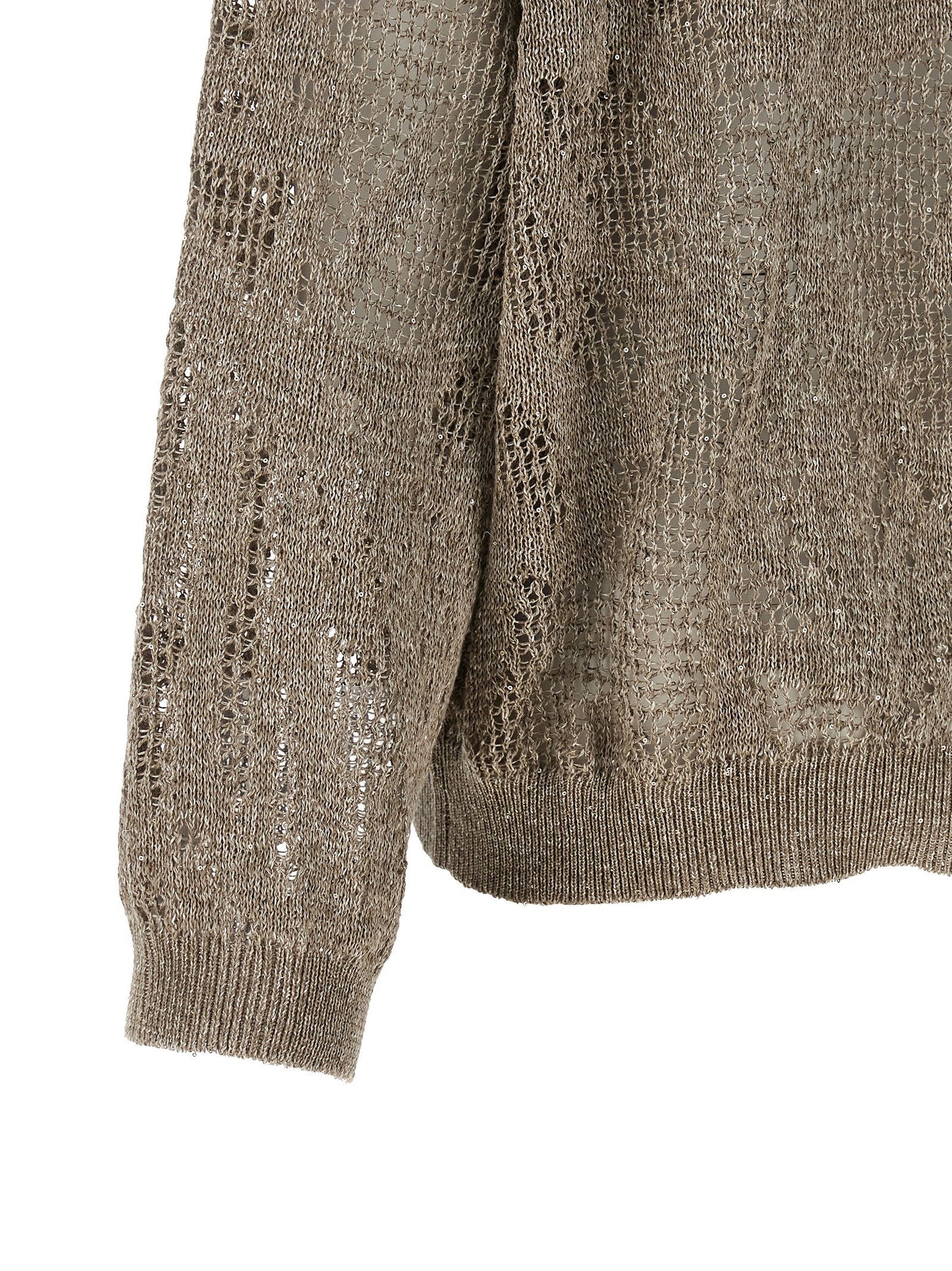 Brunello Cucinelli Openwork Hooded Sweater