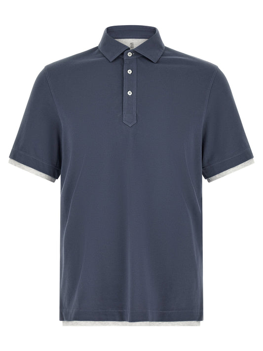 Brunello Cucinelli Double Layer Polo Shirt