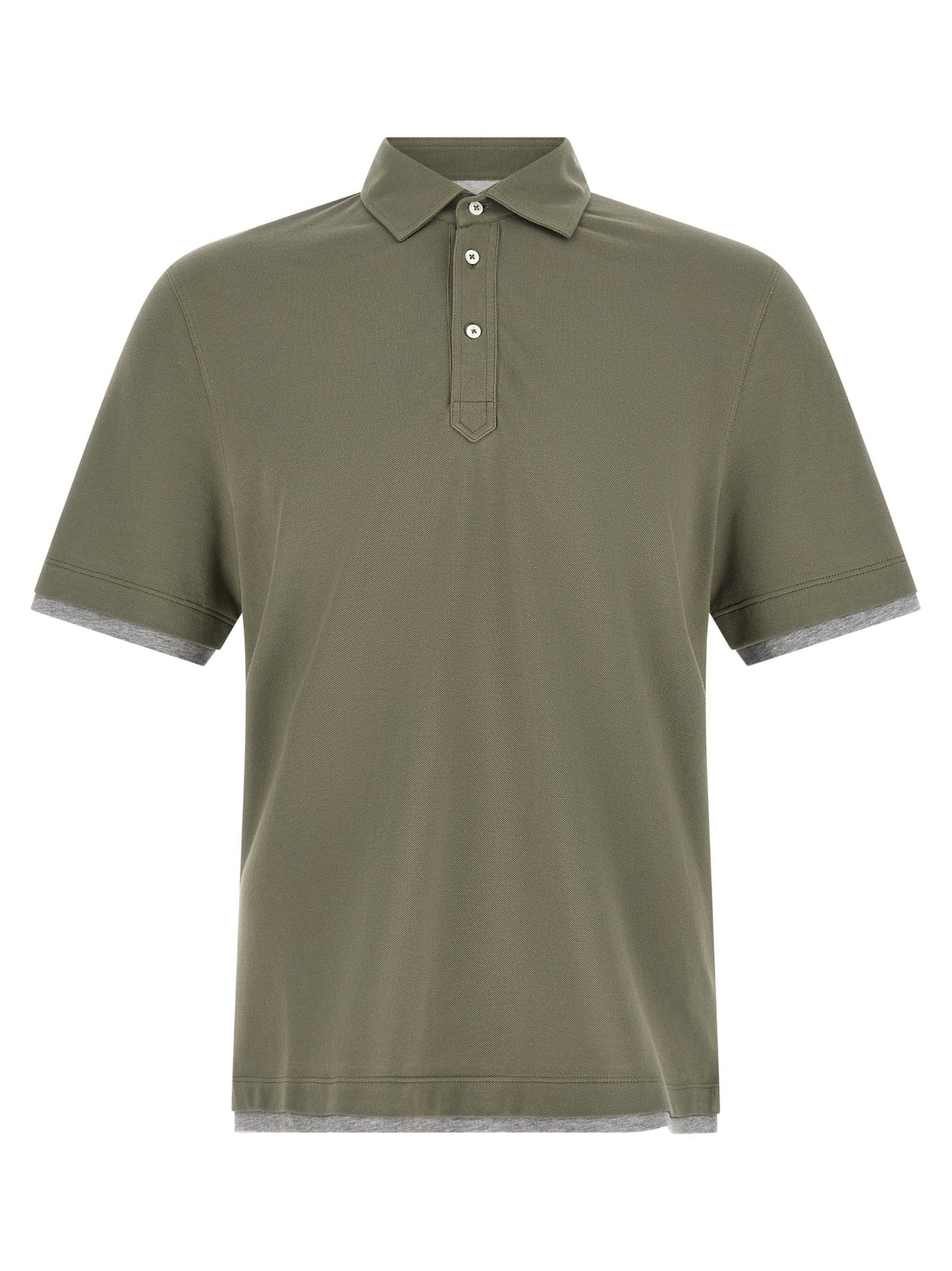 Brunello Cucinelli Faux Layering Polo Shirt