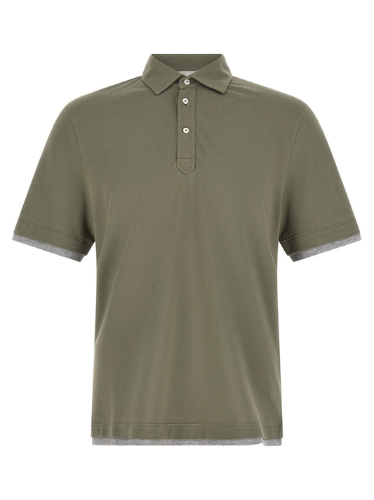 Brunello Cucinelli Faux Layering Polo Shirt