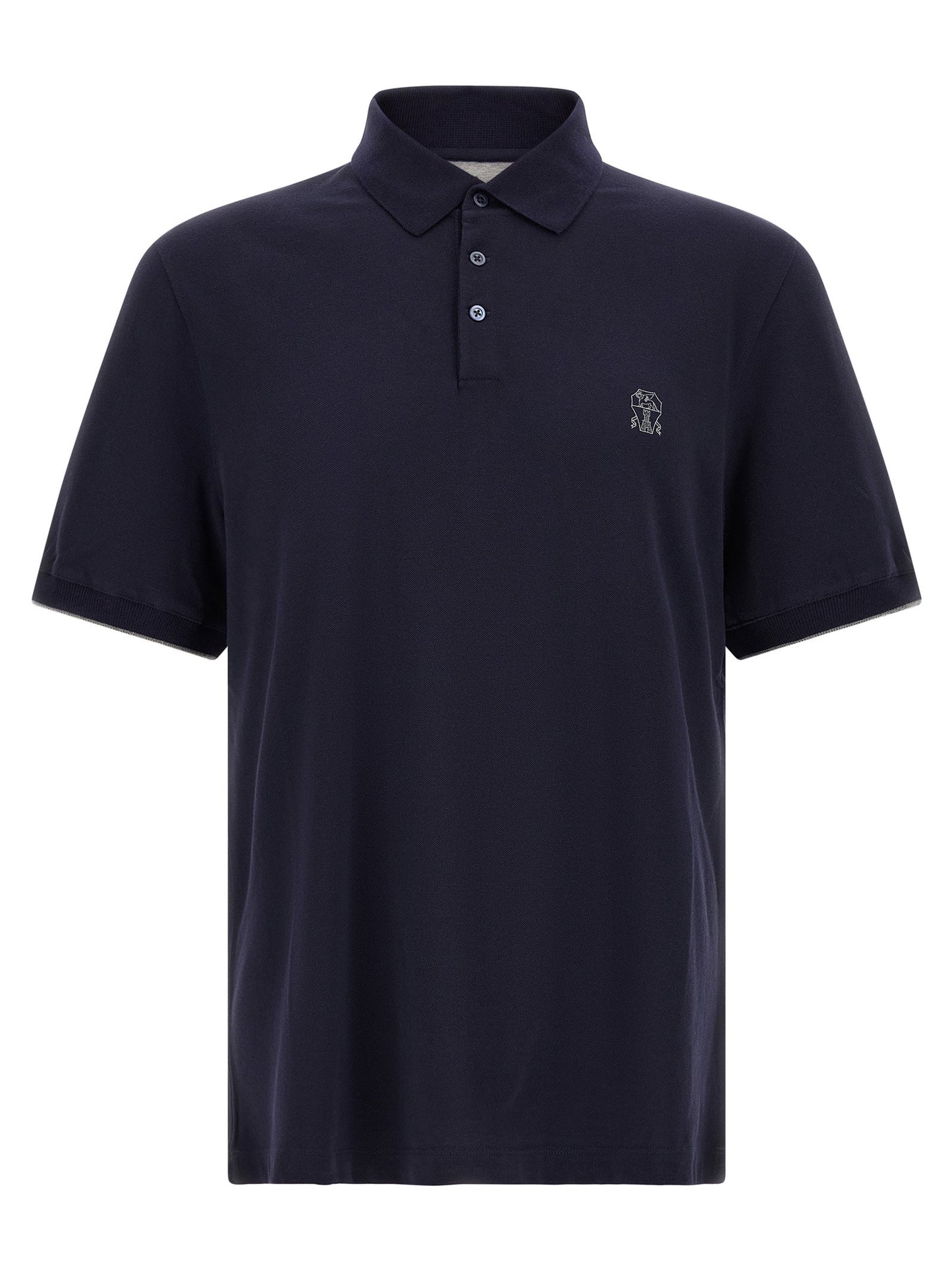 Brunello Cucinelli Logo Piqué Polo Shirt