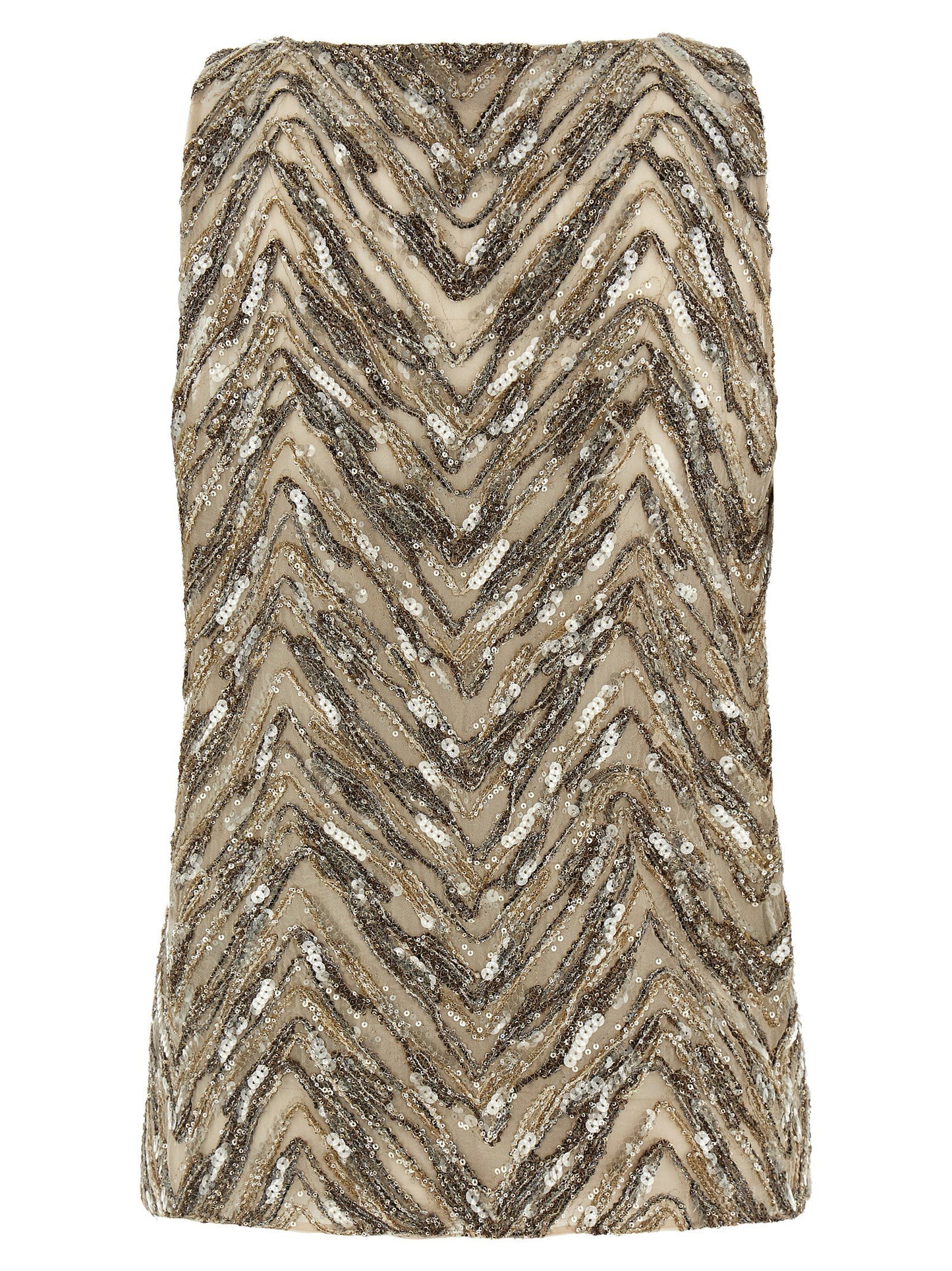 Brunello Cucinelli Dazzling Chevron Embroidery Top