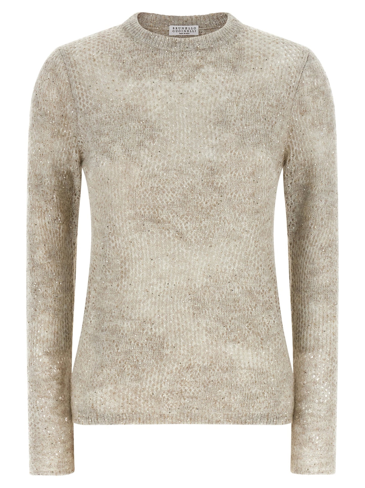 Brunello Cucinelli Flower Lace Sweater