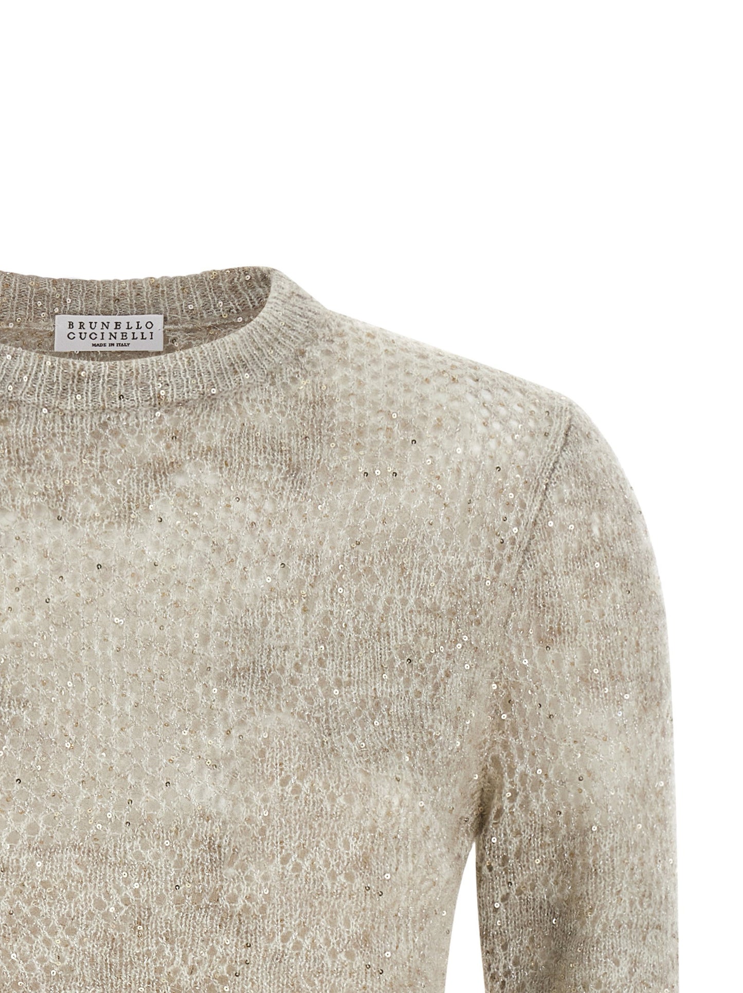Brunello Cucinelli Flower Lace Sweater
